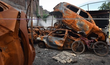 Damaged vehicles which were set fire during the Delhi riots seen dumped inside a parking lot six months after the North-East Delhi riots, at Shiv Vihar, in New Delhi (Sanchit Khanna/ Hindustan Times) Damaged vehicles which were set fire during the Delhi riots seen dumped inside a parking lot six months after the North-East Delhi riots, at Shiv Vihar, in New Delhi (Sanchit Khanna/ Hindustan Times)