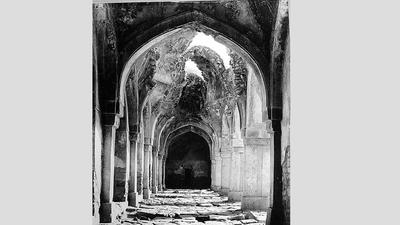A photo of Delhi’s Begumpur Masjid from 1988, shared by Archaeological Survey of India. (Sourced) A photo of Delhi’s Begumpur Masjid from 1988, shared by Archaeological Survey of India. (Sourced)