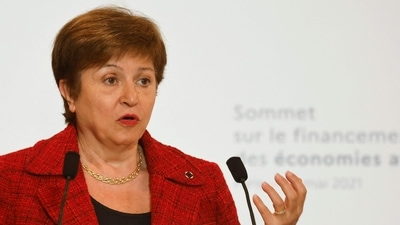 Georgieva on September 16, 2021, disputed an independent investigation which found that in her previous job at the World Bank, she pressed staff to alter a report to avoid angering China. The World Bank announced Thursday that it was immediately discontinuing its Doing Business report after the investigation found irregularities in the 2018 and 2020 editions. (AFP) Georgieva on September 16, 2021, disputed an independent investigation which found that in her previous job at the World Bank, she pressed staff to alter a report to avoid angering China. The World Bank announced Thursday that it was immediately discontinuing its Doing Business report after the investigation found irregularities in the 2018 and 2020 editions. (AFP)