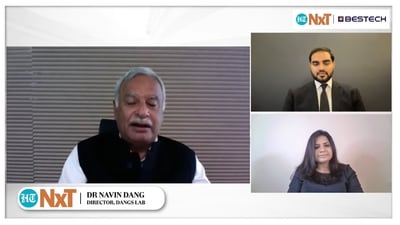 The father-son duo brought to fore two different perspective from separate generations in the field of healthcare diagnostics, in conversation with Mint’s Neetu Chandra Sharma at the inaugural version of HT Nxt on Thursday. (HT Nxt) The father-son duo brought to fore two different perspective from separate generations in the field of healthcare diagnostics, in conversation with Mint’s Neetu Chandra Sharma at the inaugural version of HT Nxt on Thursday. (HT Nxt)