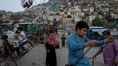Children play at a park in Kabul, Afghanistan. (AP Photo) Children play at a park in Kabul, Afghanistan. (AP Photo)