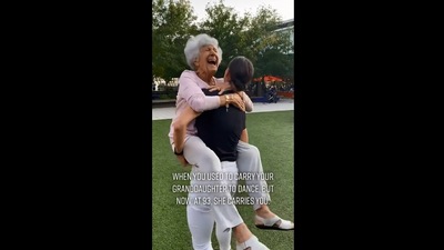 The image shows 93-year-old grandma with her granddaughter. (Screengrab)