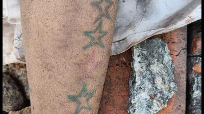 One of the tattoos by which the Hyderabad Police claim to have identified the suspect. (Twitter) One of the tattoos by which the Hyderabad Police claim to have identified the suspect. (Twitter)