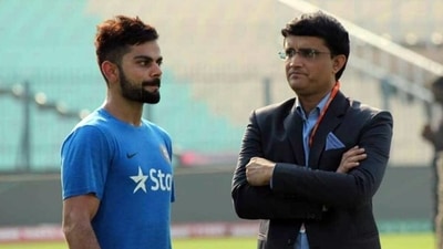Virat Kohli with BCCI President Sourav Ganguly. (File)
