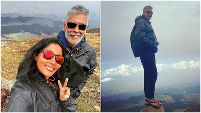 Milind Soman goes on trek more than 14k ft up from Gulmarg, practises handstands in new posts (Instagram/@milindrunning) Milind Soman goes on trek more than 14k ft up from Gulmarg, practises handstands in new posts (Instagram/@milindrunning)