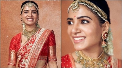 Samantha Akkineni in Banarasi saree serves the perfect wedding look, brides-to-be take notes (Instagram/@samantharuthprabhu) Samantha Akkineni in Banarasi saree serves the perfect wedding look, brides-to-be take notes (Instagram/@samantharuthprabhu)