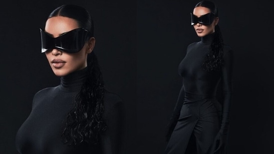 Kim Kardashian had everyone's attention when she walked the Met Gala red carpet in a head-to-toe covered outfit by Balenciaga. However, she decided to partially show her face at the after-party hosted by Justin Bieber. (Kim Kardashian/Instagram)