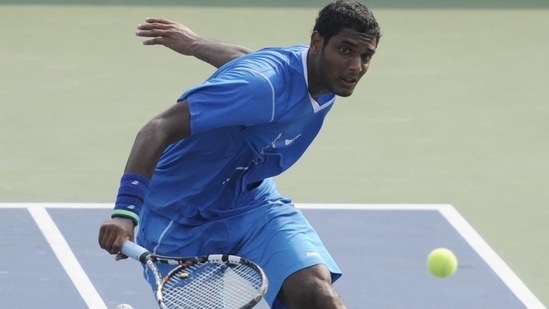 A file photo of Ramkumar Ramanathan in action.(HT Photo)