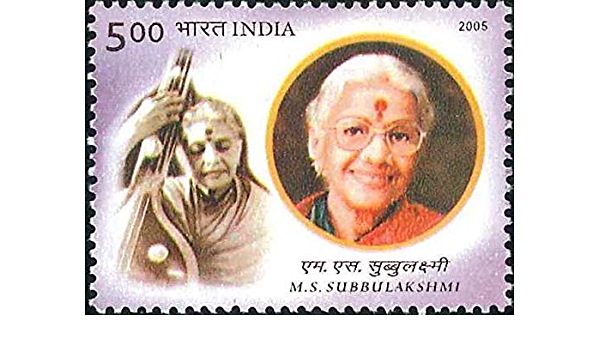 The stamp issued to honour Subbulakshmi.(This Day App) The stamp issued to honour Subbulakshmi.(This Day App)