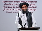 At one point during the meeting, Khalil ul Rahman Haqqani rose from his chair and began punching Taliban co-founder Mullah Abdul Ghani Baradar.(AFP) At one point during the meeting, Khalil ul Rahman Haqqani rose from his chair and began punching Taliban co-founder Mullah Abdul Ghani Baradar.(AFP)