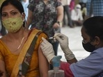 Friday was the fourth day that India has crossed the 10 million mark of daily doses in the past month.(HT File) Friday was the fourth day that India has crossed the 10 million mark of daily doses in the past month.(HT File)