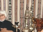 Amrita Rao with MF Husain.