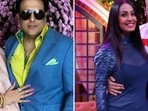 Sunita Ahuja and Govinda and their nephew Krushna Abhishek with wife Kashmera Shah. Sunita Ahuja and Govinda and their nephew Krushna Abhishek with wife Kashmera Shah.