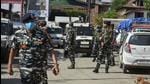 Security personnel examine the area after a militant attack at Khanayar in Srinagar on September 12. (PTI) Security personnel examine the area after a militant attack at Khanayar in Srinagar on September 12. (PTI)