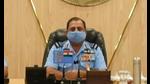 Air Chief Marshal RKS Bhadauria addressing CAC annual commanders’ conference at CAC HQ in Prayagraj. (Courtesy: IAF) Air Chief Marshal RKS Bhadauria addressing CAC annual commanders’ conference at CAC HQ in Prayagraj. (Courtesy: IAF)