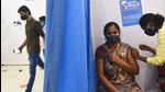 A health worker inoculates a beneficiary against Covid-19 at Madhav Baug Vaccination Centre in Mumbai on Wednesday. (HT archive) A health worker inoculates a beneficiary against Covid-19 at Madhav Baug Vaccination Centre in Mumbai on Wednesday. (HT archive)
