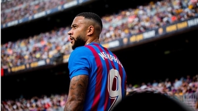 FC Barcelona forward Memphis Depay. (FC Barcelona)