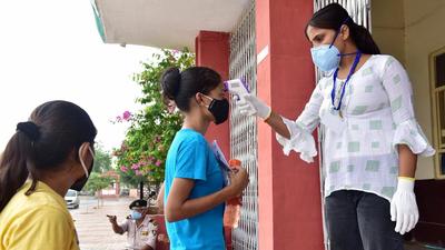 Rajasthan issued a fresh set of guidelines on Friday, allowing schools to resume in-person classes for classes 6-8 from September 20. Classes for primary school students can begin from September 27. (Dinesh Joshi) Rajasthan issued a fresh set of guidelines on Friday, allowing schools to resume in-person classes for classes 6-8 from September 20. Classes for primary school students can begin from September 27. (Dinesh Joshi)