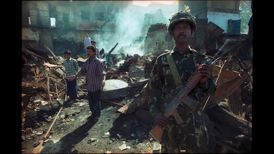 Smouldering houses, Gujarat 2002. (Kaushik Ramaswamy/HT Photo) Smouldering houses, Gujarat 2002. (Kaushik Ramaswamy/HT Photo)