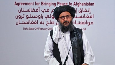 At one point during the meeting, Khalil ul Rahman Haqqani rose from his chair and began punching Taliban co-founder Mullah Abdul Ghani Baradar. (AFP)