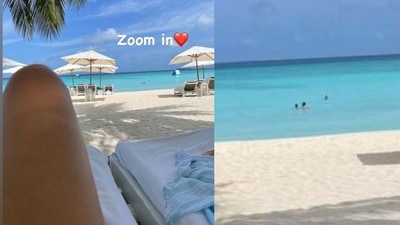 Kareena Kapoor shared a picture of Saif and the children swimming. Kareena Kapoor shared a picture of Saif and the children swimming. 