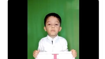 The four-year-old boy posted a video on Twitter to seek justice.&nbsp; (Rizwan Sahid Laskar/Twitter)