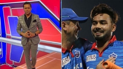 Aakash Chopra reacts to Delhi Capitals keeping Rishabh Pant as captain (HT Collage)