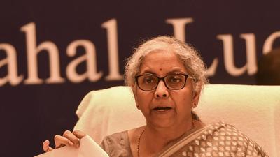Union finance minister Nirmala Sitharaman at a press conference after the GST Council meeting in Lucknow on Friday. (PTI) Union finance minister Nirmala Sitharaman at a press conference after the GST Council meeting in Lucknow on Friday. (PTI)