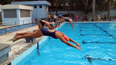 Ajit Pawar, deputy chief minister and Pune district guardian minister, said that swimming pools would be reopened for the fully vaccinated professional players in the city. (HT PHOTO) Ajit Pawar, deputy chief minister and Pune district guardian minister, said that swimming pools would be reopened for the fully vaccinated professional players in the city. (HT PHOTO)