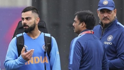 MSK Prasad with captain Virat Kohli (AP) MSK Prasad with captain Virat Kohli (AP)