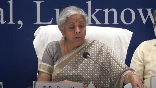 Finance minister Nirmala Sitharaman announced the decisions of the GST Council.&nbsp;