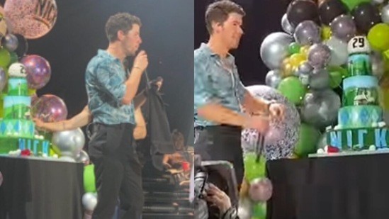 Priyanka Chopra surprise Nick Jonas at a Jonas Brothers concert. Priyanka Chopra surprise Nick Jonas at a Jonas Brothers concert. 