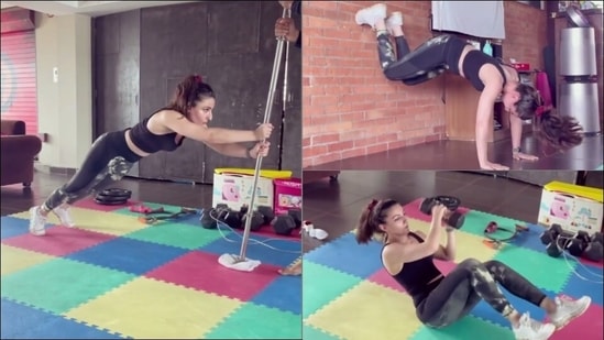 Soha Ali Khan lays fitness inspo with a never-seen-before video of core workout(Instagram/sakpataudi)