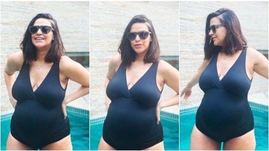 Neha Dhupia is making sure she keeps her fans updated about her pregnancy by constantly treating them with pictures of herself.(Instagram/@nehadhupia)