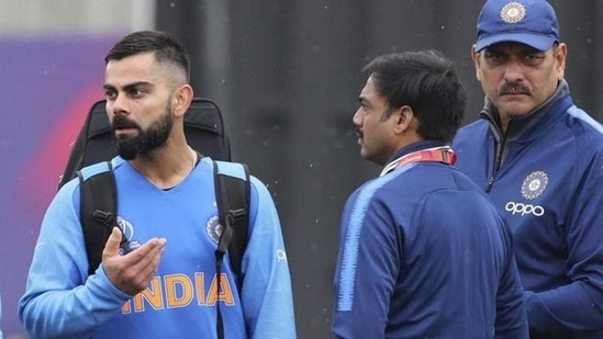 MSK Prasad with captain Virat Kohli(AP)