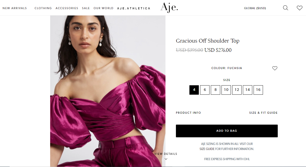 Malaika Arora's crop off-shoulder top from Aje(ajeworld.com)