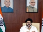 Former Union minister Babul Supriyo joins Trinamool Congress. (ANI Photo) Former Union minister Babul Supriyo joins Trinamool Congress. (ANI Photo)