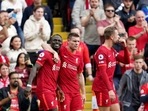 Liverpool's Sadio Mane, left, celebrates with James Milner. Liverpool's Sadio Mane, left, celebrates with James Milner.