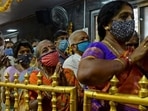 Devotees visit the Tirumala Tirupati Devasthanams temple on the occasion of 'Ugadi' festival in Chennai. Devotees visit the Tirumala Tirupati Devasthanams temple on the occasion of 'Ugadi' festival in Chennai.