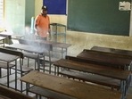 Schools in Uttarakhand had first reopened for classes 9-12 from August 2 and then for classes 6-8 from August 16 by following all virus related norms.(PTI file photo)