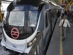Passenger service on the Najafgarh-Dhansa bus stand extension of Delhi Metro's Grey Line section will start around 5pm on Saturday evening.(Sanjeev Verma / Hindustan Times) Passenger service on the Najafgarh-Dhansa bus stand extension of Delhi Metro's Grey Line section will start around 5pm on Saturday evening.(Sanjeev Verma / Hindustan Times)