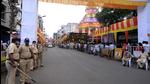 Police bandobast at Dagdusheth Ganpati temple in Pune, on September 18, 2021. (RAHUL RAUT/HT) Police bandobast at Dagdusheth Ganpati temple in Pune, on September 18, 2021. (RAHUL RAUT/HT)