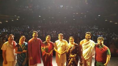 The stage artists of the play “Sangeet Saunshaykallol” at The Peacock Theatre in the UK. (HT) The stage artists of the play “Sangeet Saunshaykallol” at The Peacock Theatre in the UK. (HT)
