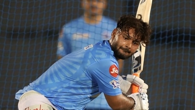 Rishabh Pant at the nets. (Delhi Capitals)
