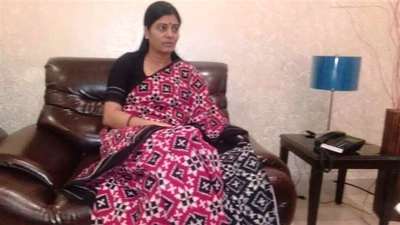 Apna Dal (S) chief Anupriya Patel in Prayagraj on Saturday. (HT photo)