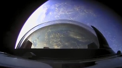 The video is taken from the video showing orbital sunset on which Elon Musk reacted. (Twitter/@SpaceX)