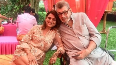 Krutika Desai with husband Imtiaz Khan.