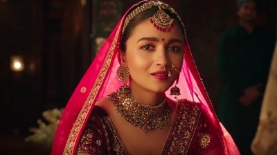 Alia Bhatt in a new bridal wear ad. Alia Bhatt in a new bridal wear ad.