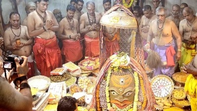 The Mahakaleshwar Temple was opened for devotees from September 11 after a gap of 17 months due to the Covid-19 pandemic. The Mahakaleshwar Temple was opened for devotees from September 11 after a gap of 17 months due to the Covid-19 pandemic.
