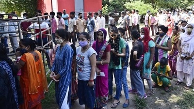 Record number of people were vaccinated on Friday on the occasion of PM Modi's birthday. (HT PHOTO) Record number of people were vaccinated on Friday on the occasion of PM Modi's birthday. (HT PHOTO)